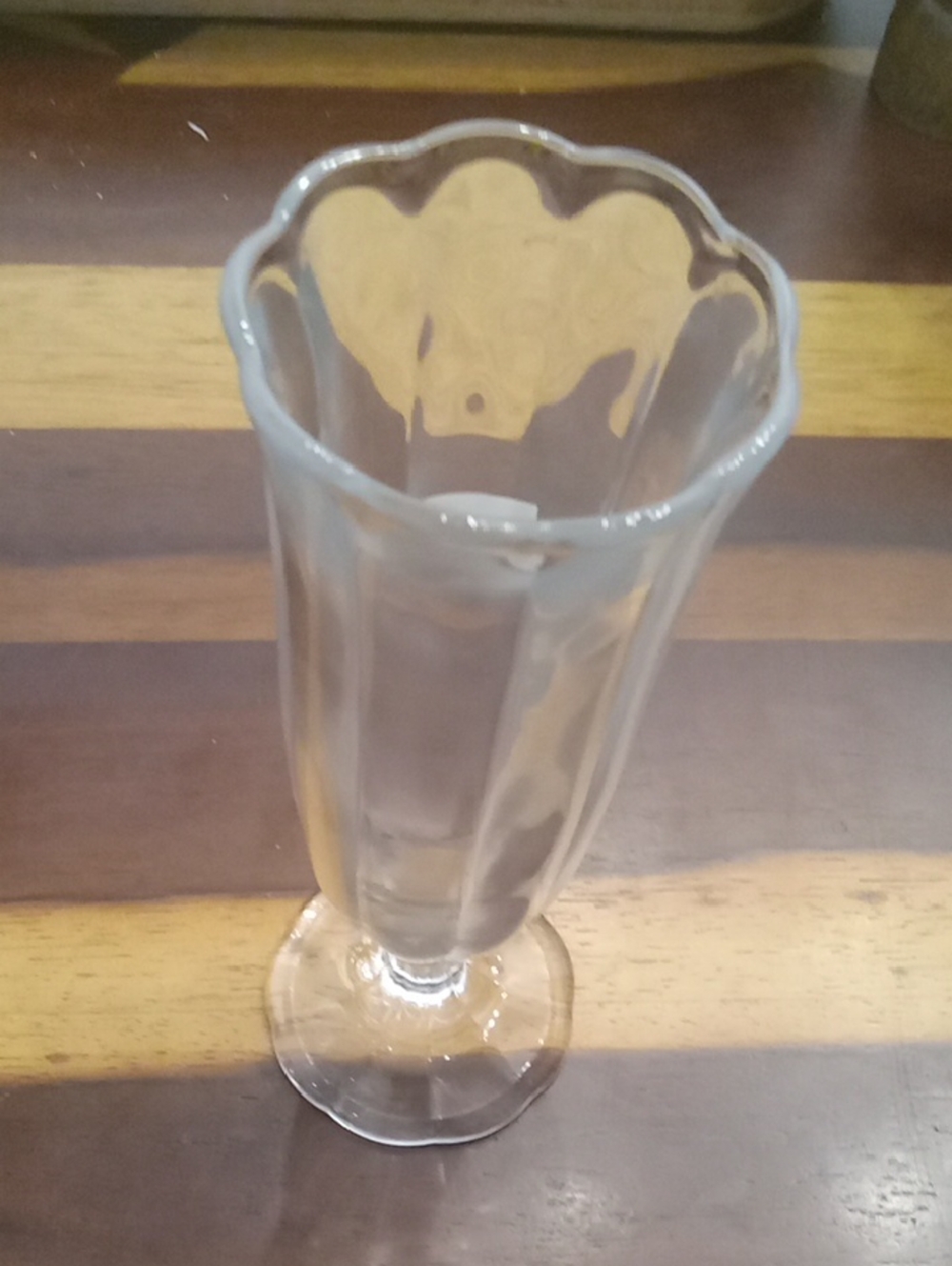 Clear Fluted Glass Dessert/Soda Fountain Cup